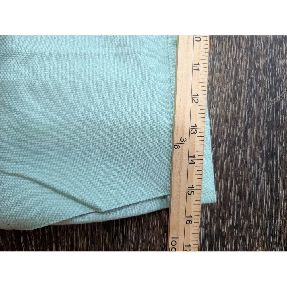 Alfred Dunner Dress Pants Womens‎ 14 Green Pull On Straight Leg Elastic Waist